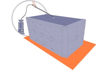 Application de l’huile de décoffrage